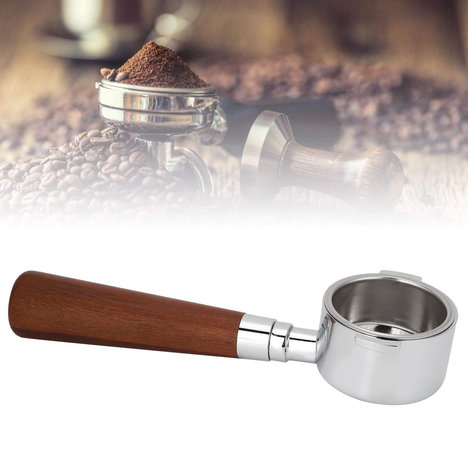 Amazon | 51mm コーヒー 底なし ポルタフィルターハンドル ステンレス